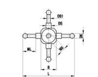 A-5555-0070 контактный звездообразный щуп М5, шарики 1.5мм, длина 7.5мм, стержни из карбид вольфрама, Renishaw
