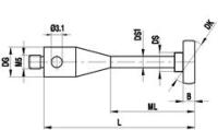 A-5555-2423 M5, диск диам. 20мм из высокопрочной стали для щупа ScanMax, ширина 2мм, длина 65мм, для систем Zeiss, Renishaw