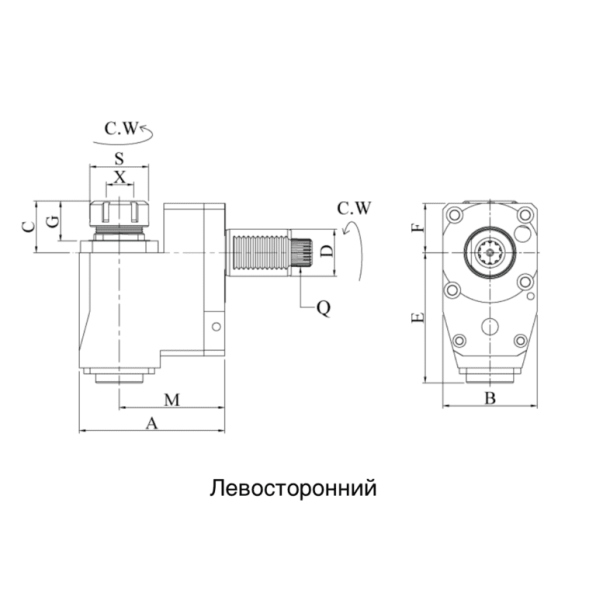 TBL3054821672 VDI30 Радиальный сверлильно-фрезерный приводной блок со смещением, Evermore